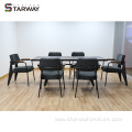 Modern Style Wood Steel Leg Dining Table RT-649